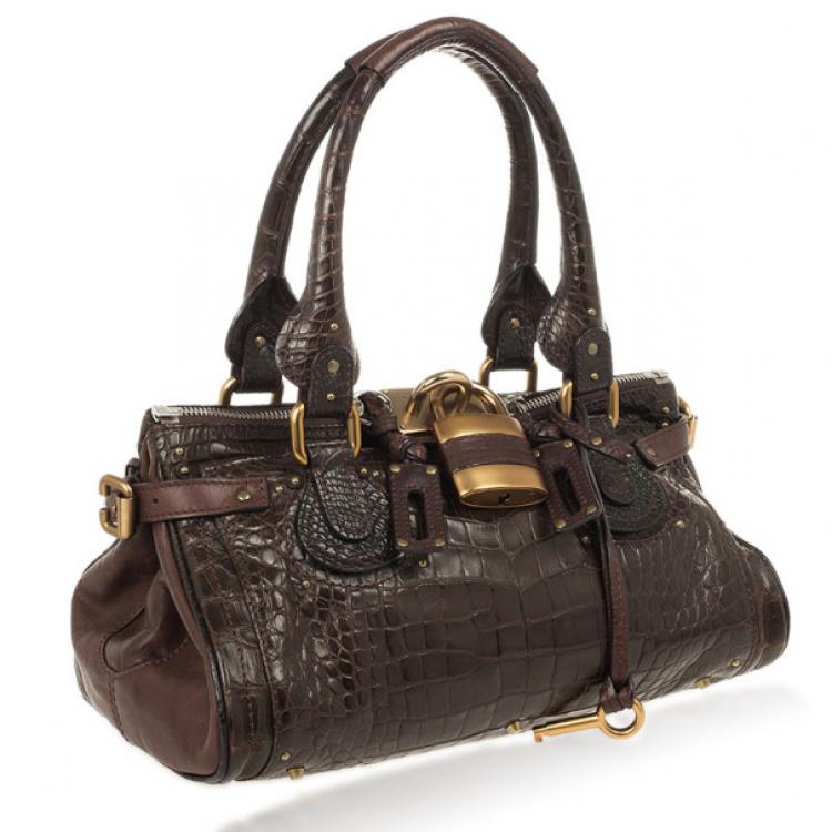 Pre Owned Chloe Croc Paddington Satchel