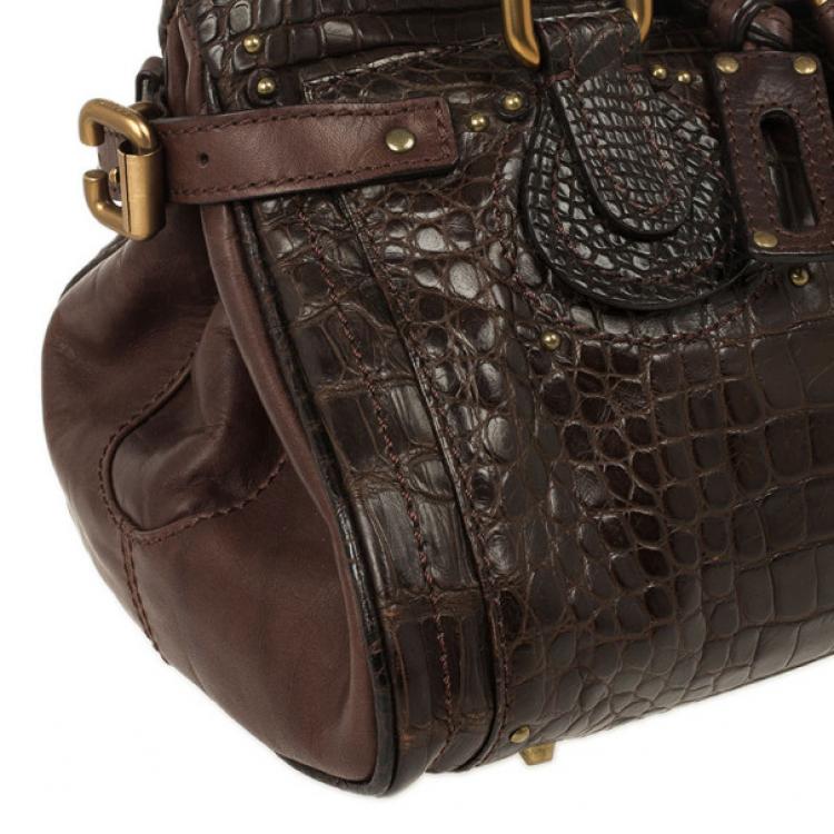 Pre Owned Chloe Croc Paddington Satchel