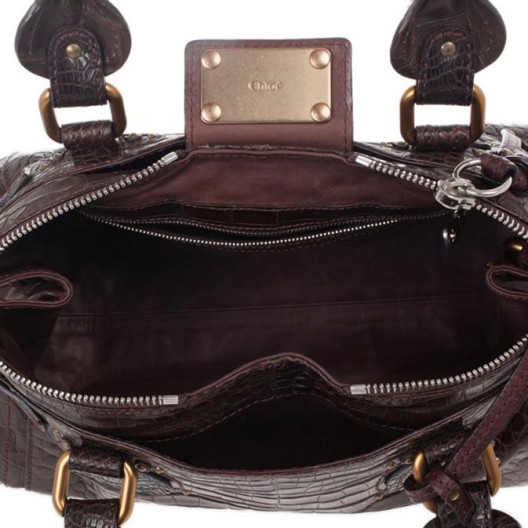Pre Owned Chloe Croc Paddington Satchel