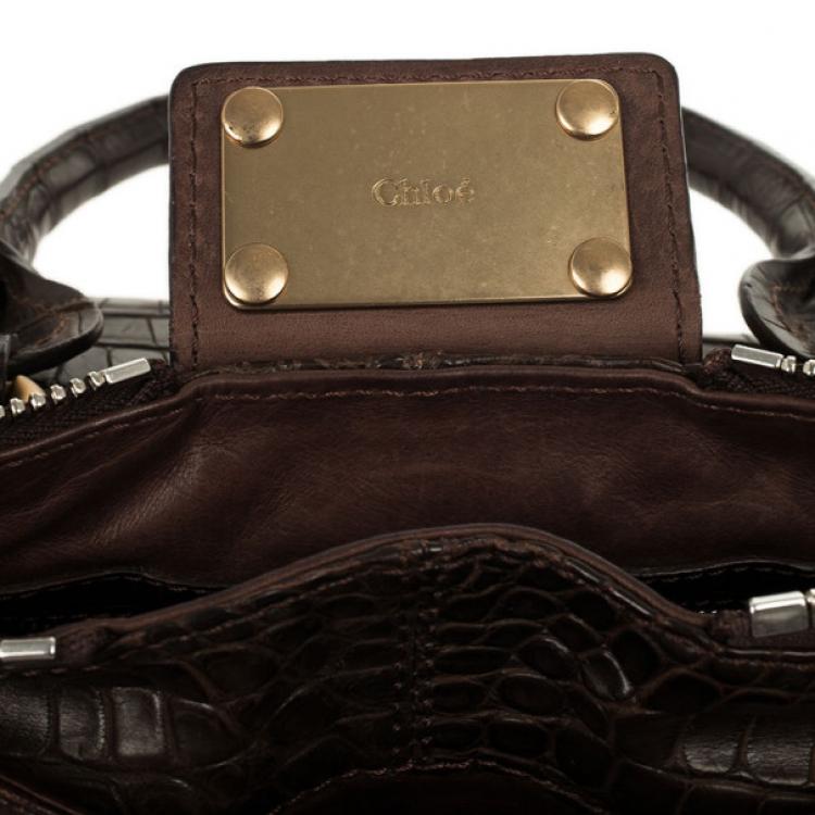 Pre Owned Chloe Croc Paddington Satchel