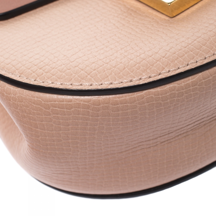 مملوكة مسبقًا Chloe Beige/Brown Leather Nano Drew Shoulder Bag