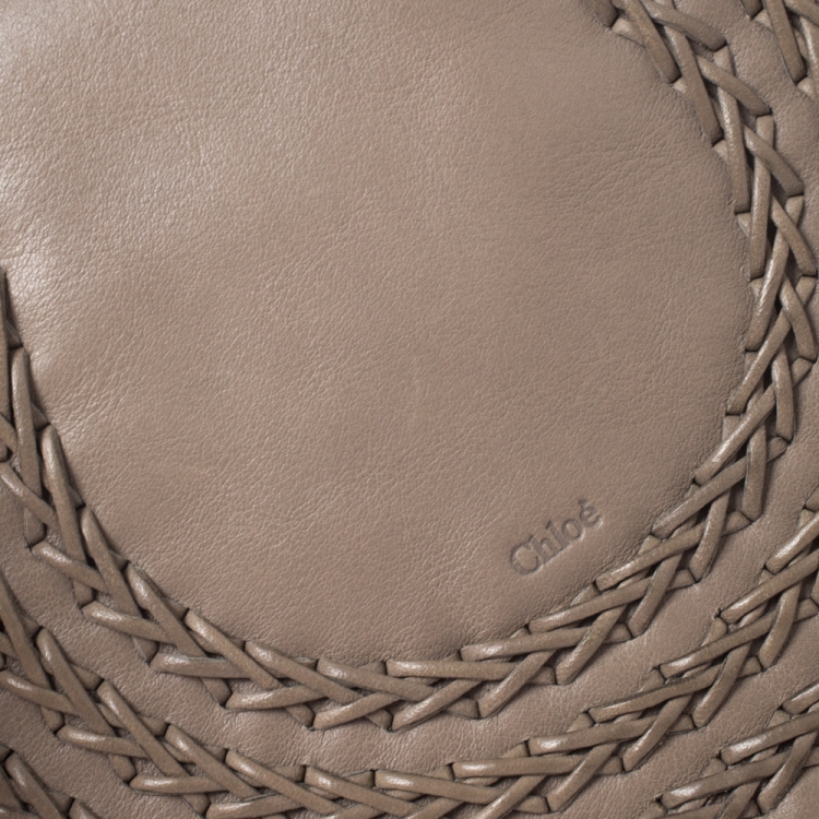Pre Owned Chloe Beige Leather Mini Marcie Crossbody Bag