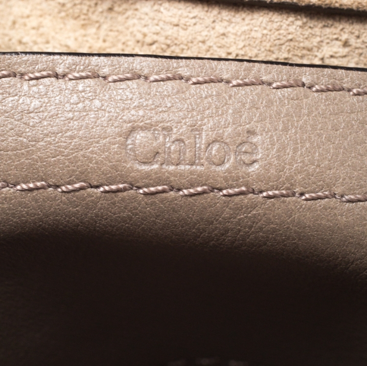 Pre Owned Chloe Beige Leather Mini Marcie Crossbody Bag