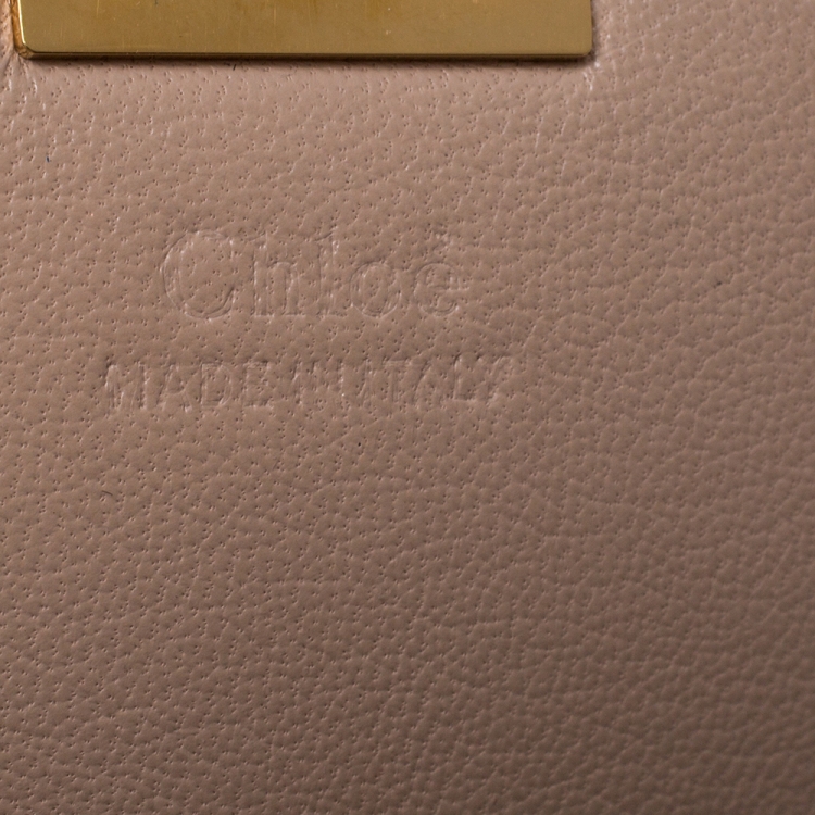 Pre Owned Chloe Beige Python Medium Drew Shoulder Bag