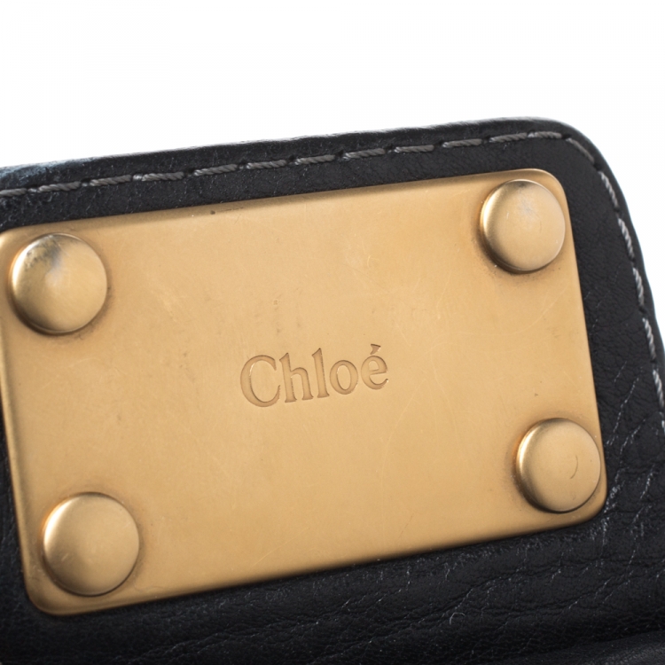 Pre Owned Chloe Black Leather Medium Paddington Satchel
