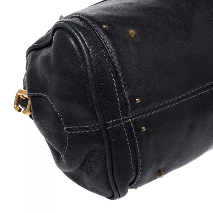 Pre Owned Chloe Black Leather Medium Paddington Satchel