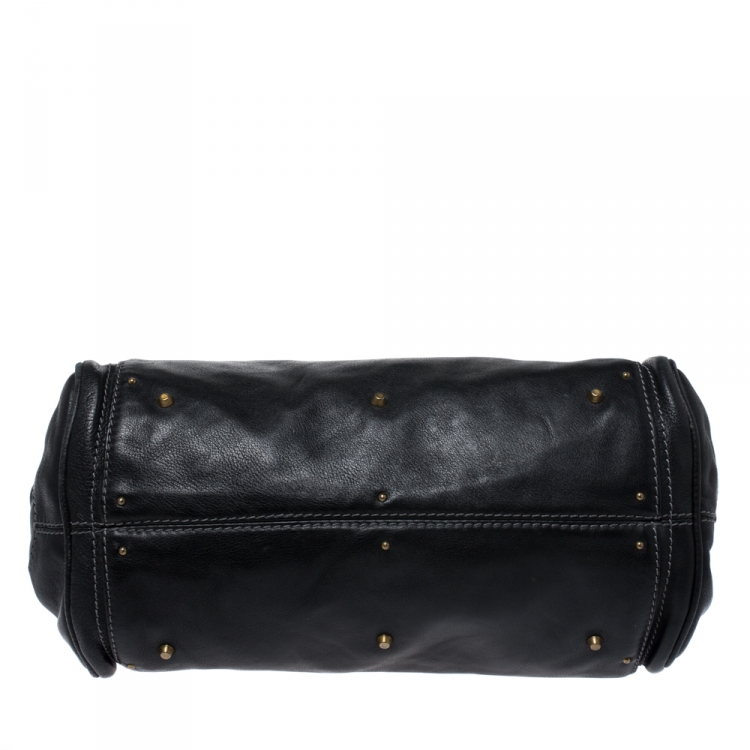 Pre Owned Chloe Black Leather Medium Paddington Satchel