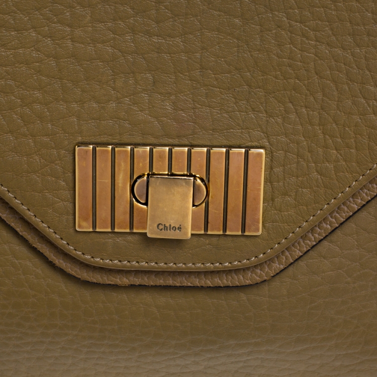 Pre Owned Chloe Beige Leather Medium Sally Shoulder Bag