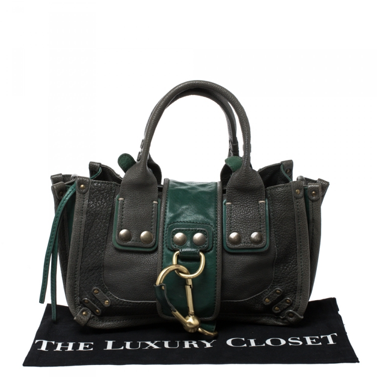 Pre Owned Chloe Olive Green Leather Satchel