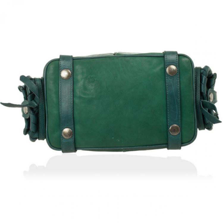 Pre Owned Chloe Green Buffalo Leather Silverado Bag