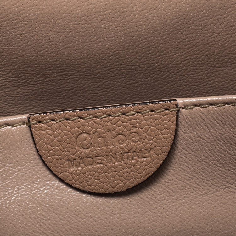 مملوكة مسبقًا Chloe Beige Leather Medium Elsie Shoulder Bag