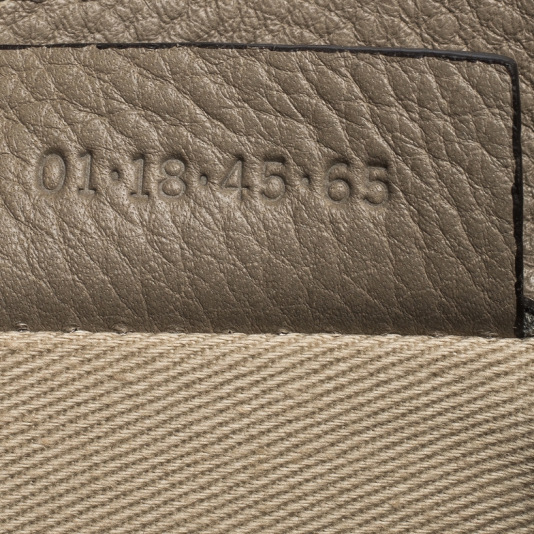 Pre Owned Chloe Grey Leather and Suede Mini Faye Daye Backpack