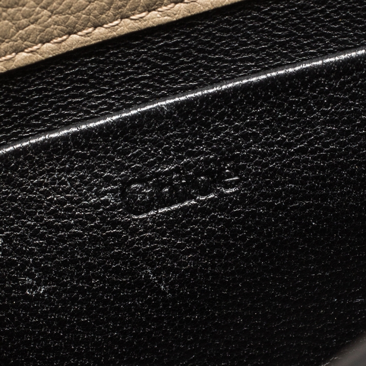 Pre Owned Chloe Grey Leather Small Nile Bracelet Minaudière Bag