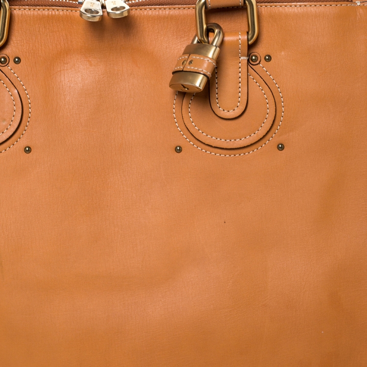 Pre Owned Chloe Tan Leather Pure Paddington Tote