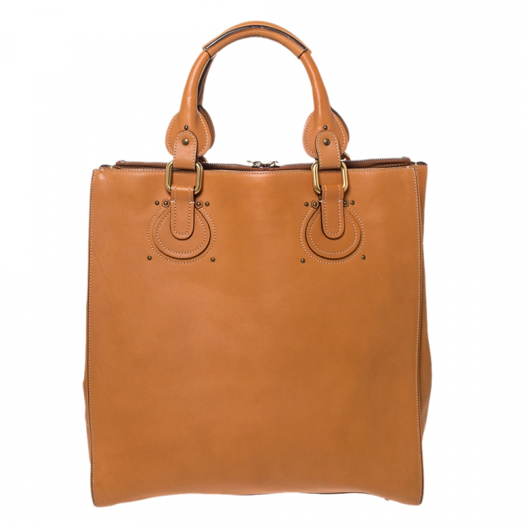 Pre Owned Chloe Tan Leather Pure Paddington Tote