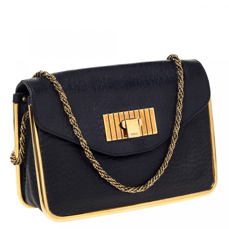 Pre Owned Chloe Black Leather Small Sally Shoulder Bag