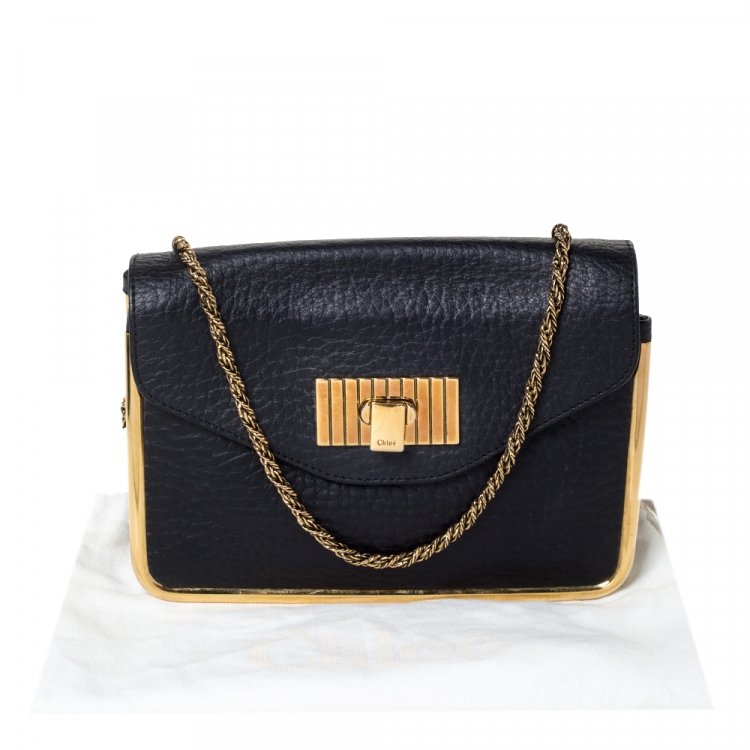 Pre Owned Chloe Black Leather Small Sally Shoulder Bag