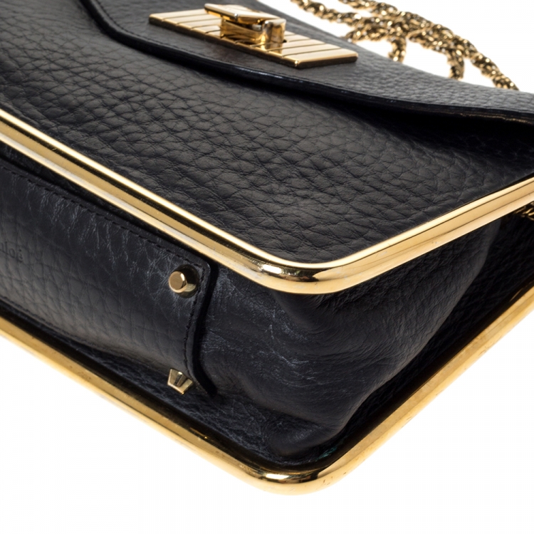 Pre Owned Chloe Black Leather Small Sally Shoulder Bag