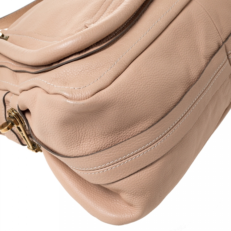 مملوكة مسبقًا Chloe Beige Leather Medium Paraty Shoulder Bag