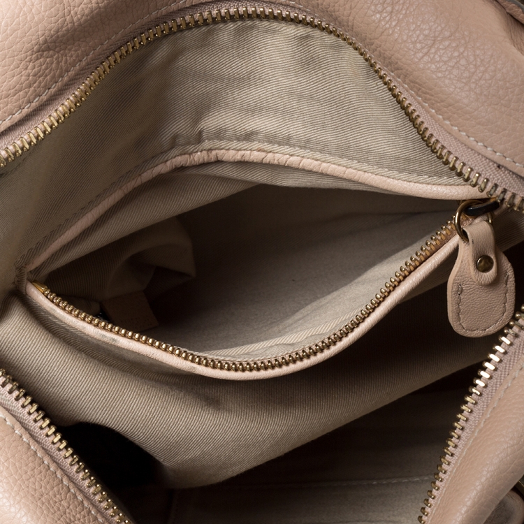 مملوكة مسبقًا Chloe Beige Leather Medium Paraty Shoulder Bag