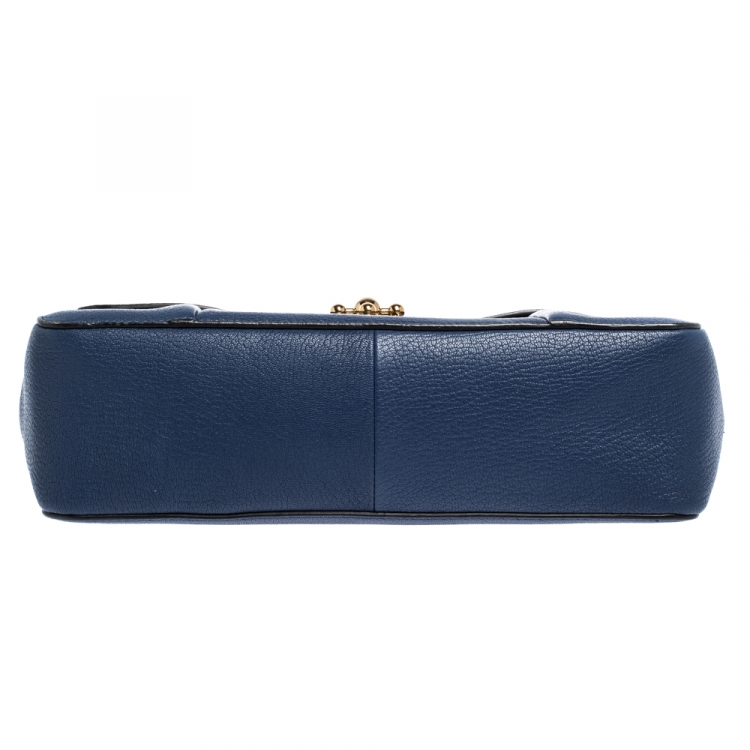 Pre Owned Chloe Blue Leather Large Elsie Shoulder Bag