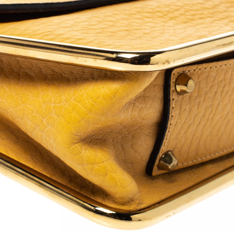 Pre Owned Chloe Mustard Leather Small Sally Shoulder Bag
