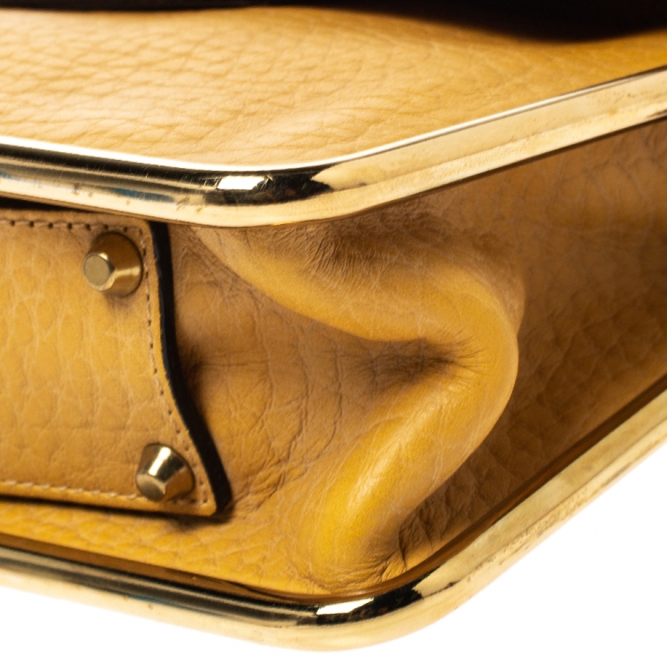 Pre Owned Chloe Mustard Leather Small Sally Shoulder Bag