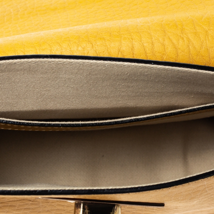 Pre Owned Chloe Mustard Leather Small Sally Shoulder Bag