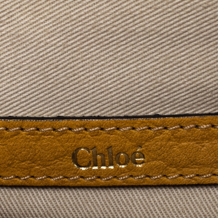 Pre Owned Chloe Mustard Leather Small Sally Shoulder Bag