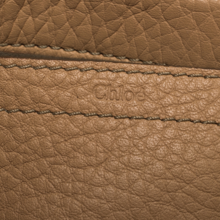 Pre Owned Chloe Beige Leather Mini Marcie Crossbody Bag