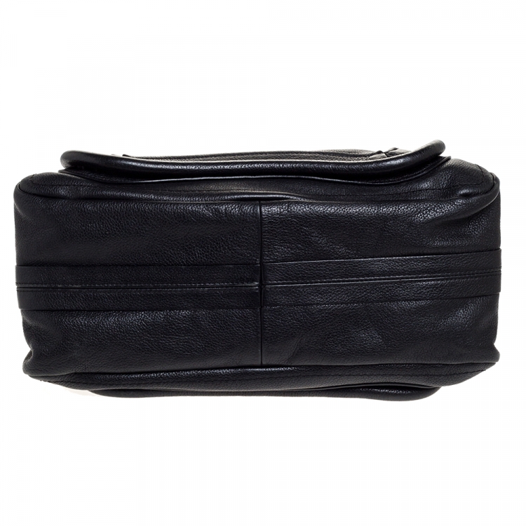 Pre Owned Chloe Black Leather Medium Paraty Shoulder Bag