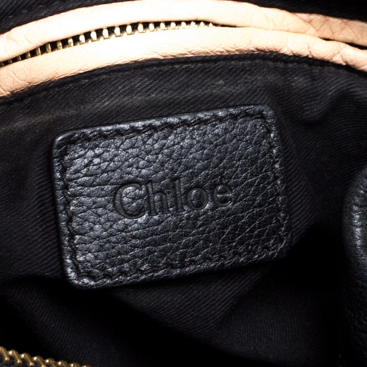 Pre Owned Chloe Black Leather Medium Paraty Shoulder Bag