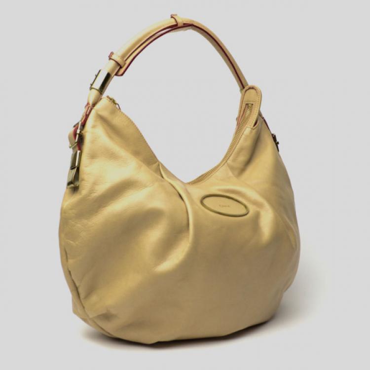 Pre Owned Chloé Gold Leather Large Ethel Hobo