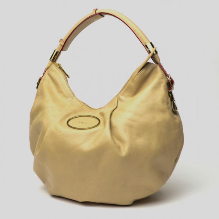 Pre Owned Chloé Gold Leather Large Ethel Hobo