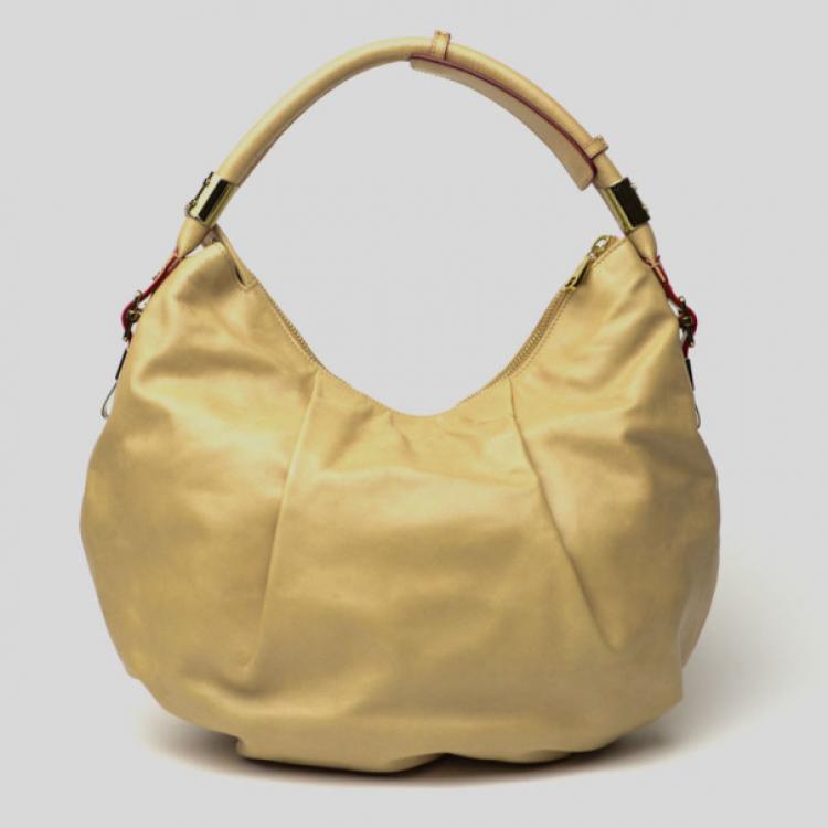 Pre Owned Chloé Gold Leather Large Ethel Hobo