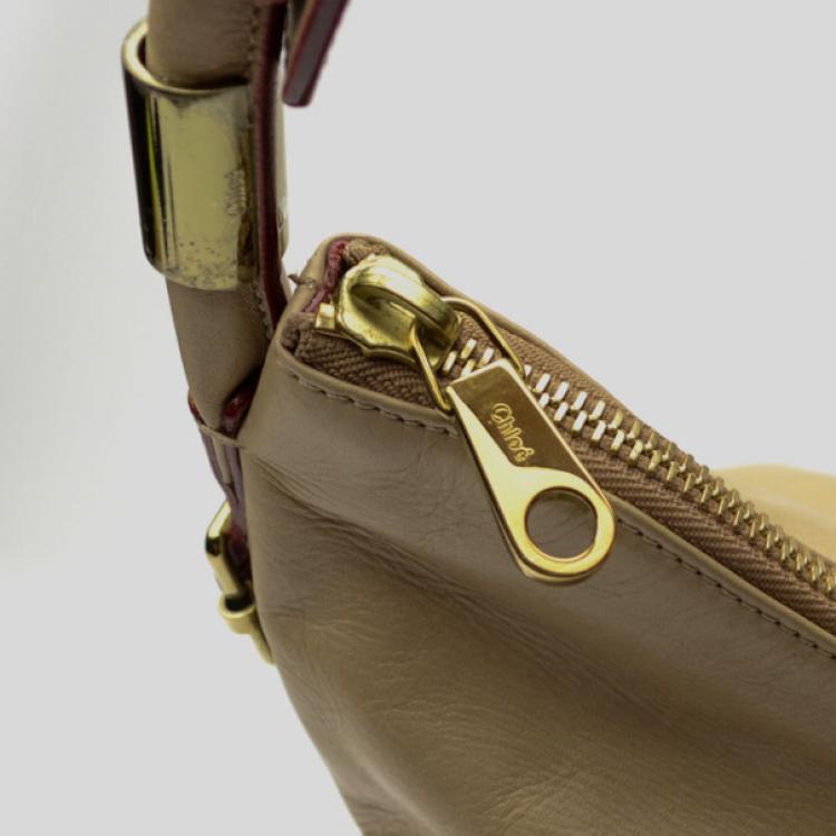 Pre Owned Chloé Gold Leather Large Ethel Hobo