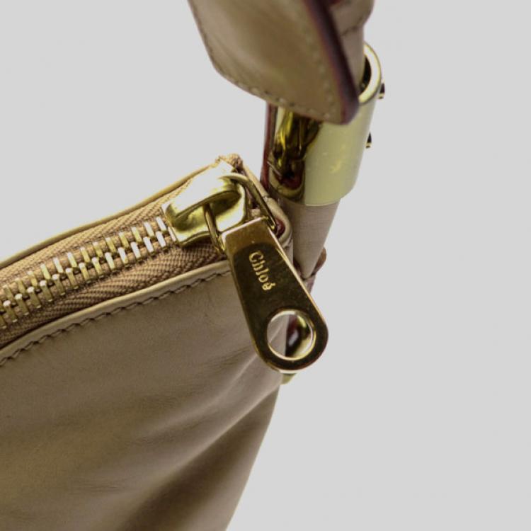 Pre Owned Chloé Gold Leather Large Ethel Hobo