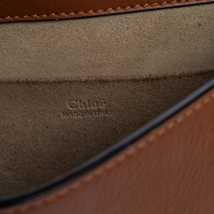 Pre Owned Chloe Brown Leather Medium Nile Bracelet Shoulder Bag
