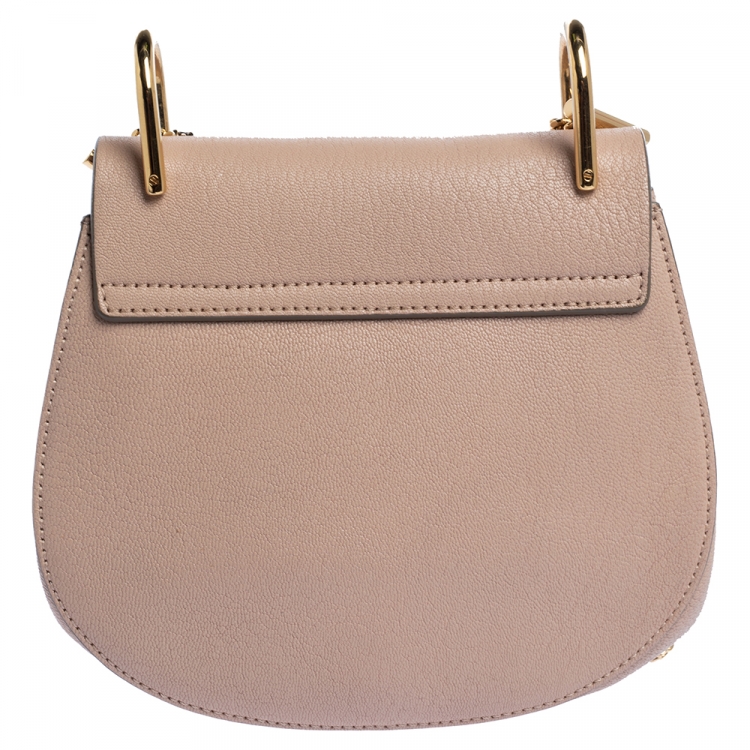 Pre Owned Chloe Beige Leather Small Drew Shoulder Bag