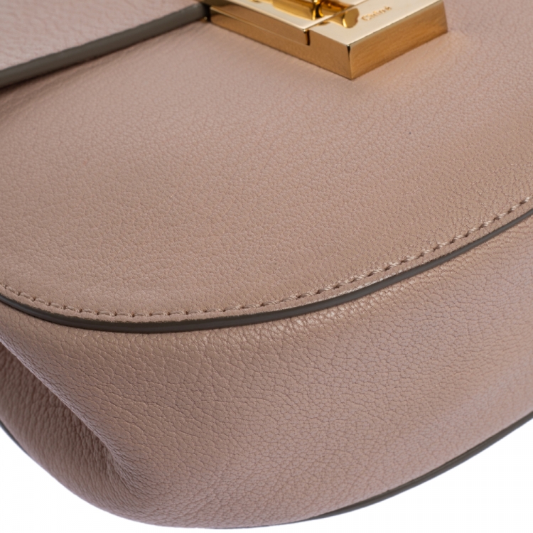 Pre Owned Chloe Beige Leather Small Drew Shoulder Bag