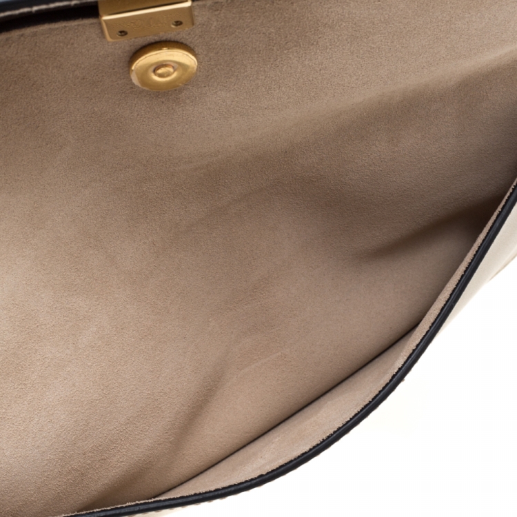 Pre Owned Chloe Beige Leather Mini Georgia Crossbody Bag