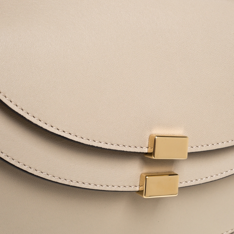 Pre Owned Chloe Beige Leather Mini Georgia Crossbody Bag