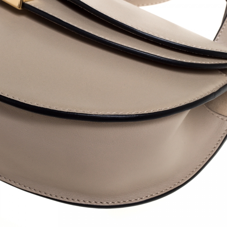 Pre Owned Chloe Beige Leather Mini Georgia Crossbody Bag