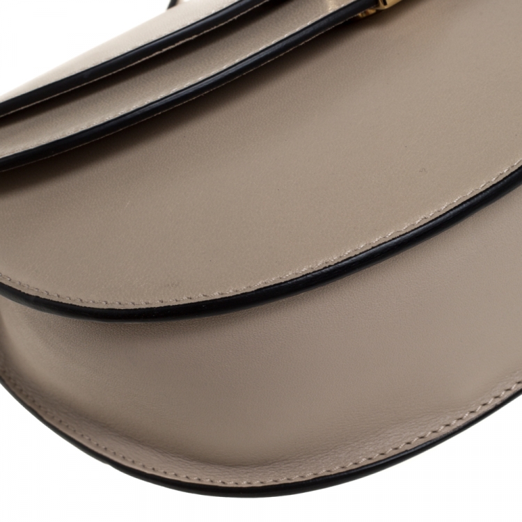 Pre Owned Chloe Beige Leather Mini Georgia Crossbody Bag