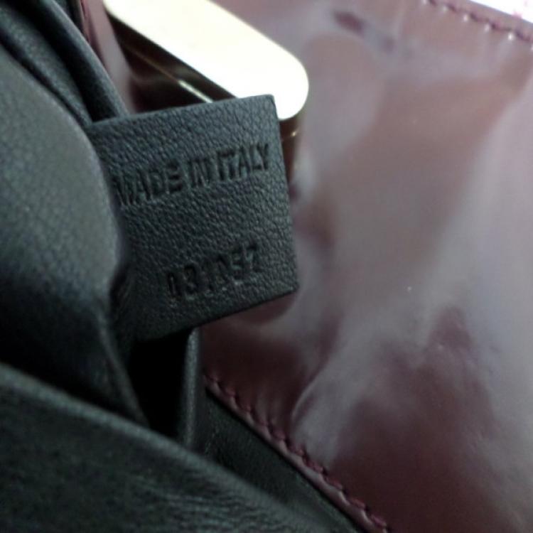 Pre Owned Chloe Leather Burgundy Clutch