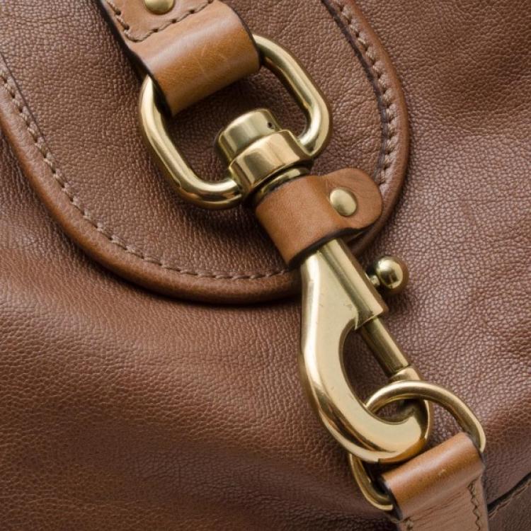 Pre Owned Chloe Brown Leather Kerala Large Tote