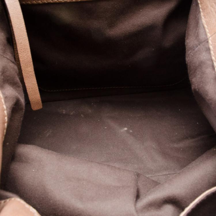 Pre Owned Chloe Brown Leather Kerala Large Tote