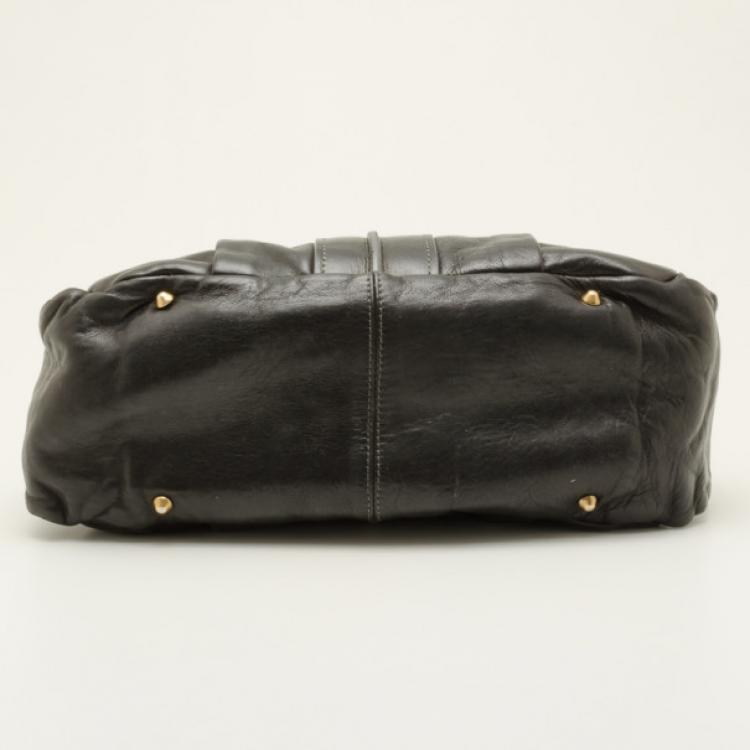 Pre Owned Chloe Black Leather Heloise Tote 