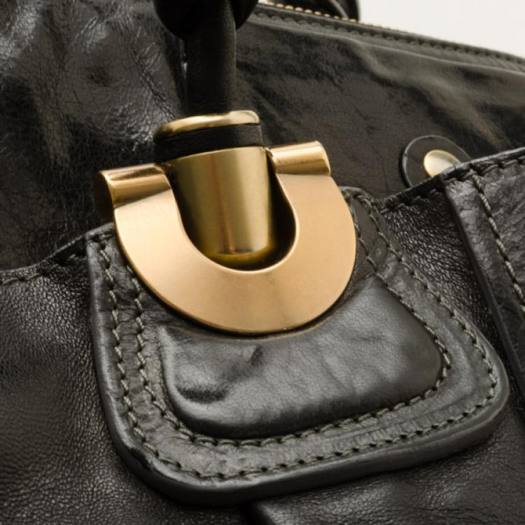 Pre Owned Chloe Black Leather Heloise Tote 