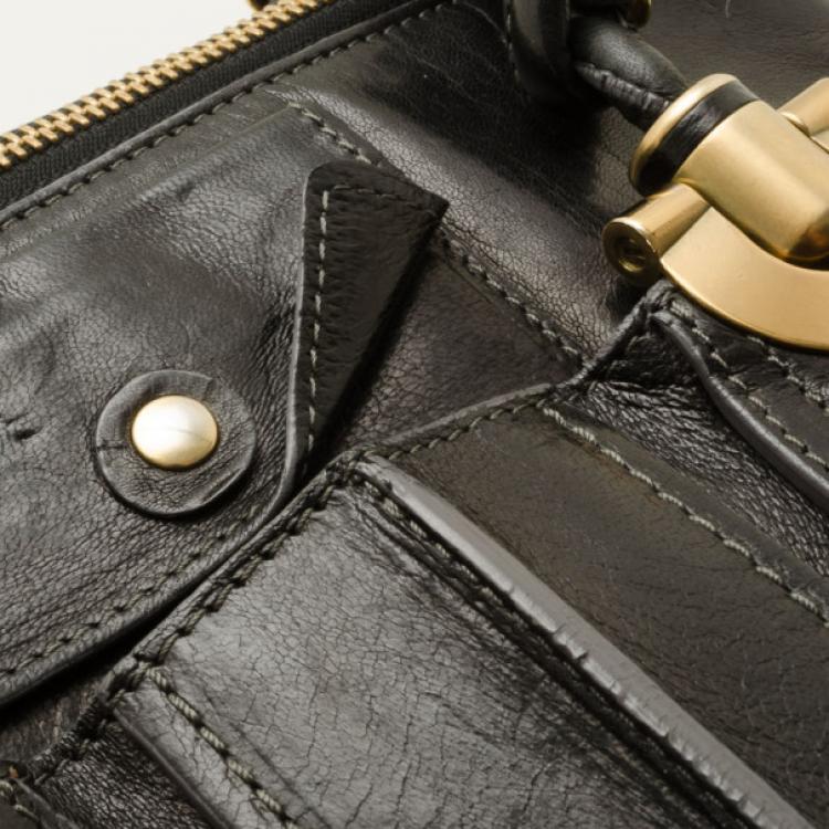 Pre Owned Chloe Black Leather Heloise Tote 